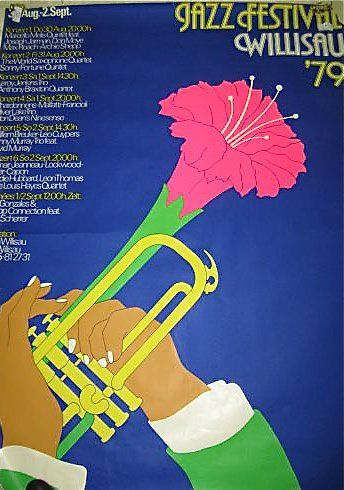 null 2 affiches « Jazz nad Odra Wroclav 1978 » 70 x 100 cm encadrée et « Jazz Festival...