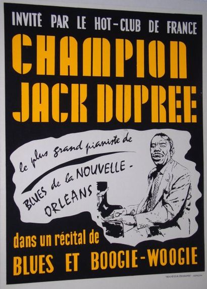 null affiche Champion Jack Dupree dans un récital de blues et boogie-woogie 40 x...