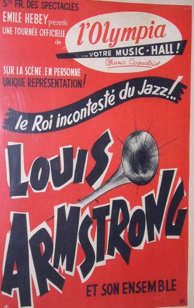 null affiche Louis Armstrong et son ensemble à L'Olympia 40 x 60