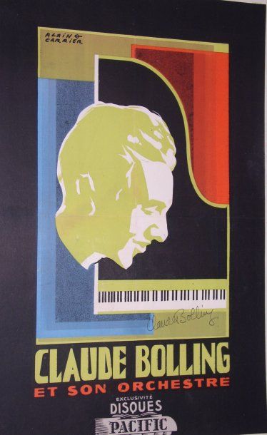 null 3 affiches : « Claude Bolling et son orchestre » contresignée - 	 illustr. de...