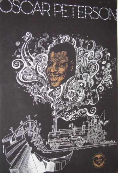 null 2 affiches : Miles Davis « Jazz Great » illustr. Swierzy 80 x 120 cm et Oscar...