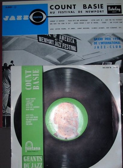 null Count Basie : vinyle 33t 25 cm (géants du jazz n° 3) et vinyl 33t 30 cm « au...