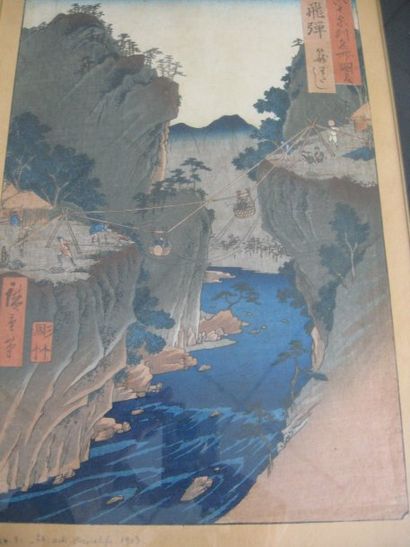 null Hiroshige ; oban tate-e de la serie des " Lieux celebres des soixante provinces...