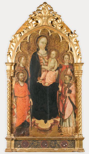 ROSSELLO DI JACOPO FRANCHI vers 1408 (Florence 1376 env - 1456) La vierge et l'enfant...