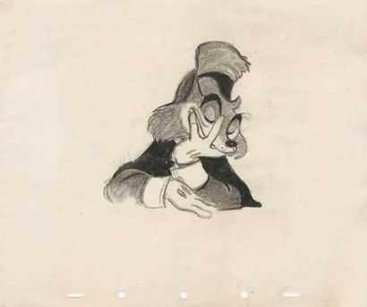 null Pinocchio Studio Walt Disney 1940. Etude du personnage de Grandcoquin par Shamus...