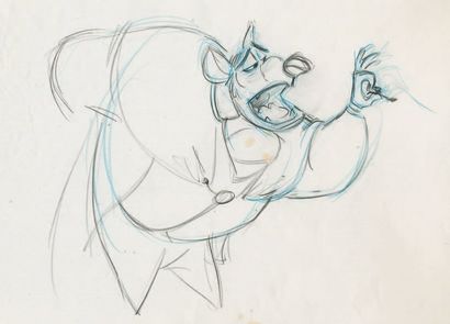 null Basil détective privé (The Great Mouse Detective) Studio Disney 1986. Dessin...