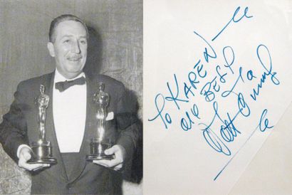 null Autographe de Walt Disney et photo originale -1960 Format : 21 x28cm.