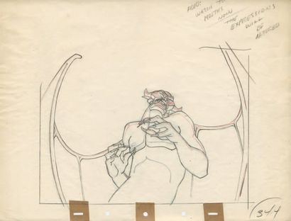 null Fantasia Studio Walt Disney 1940. Dessin d'animation de Bill Tytla pour la séquence...