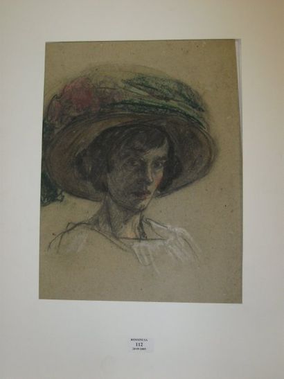 Suzanne CREPIN (1880-1956). portrait de Madeleine CREPIN, épouse BOURSY, soeur de...