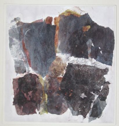 SHANNON-DELAHAYE Anna ( née en 1916), Composition 1959, technique mixte sur papier,...