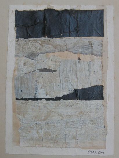 SHANNON-DELAHAYE Anna ( née en 1916), Composition 1980, technique mixte sur papier...