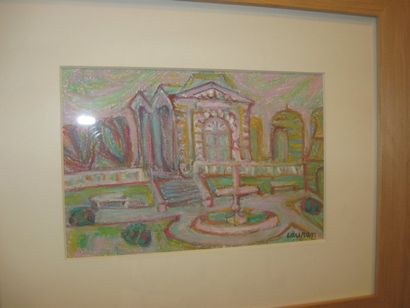 LAURAN André , 1922-2009, L'Orangerie Parc de Sceaux 1994, pastel, signé en bas à...