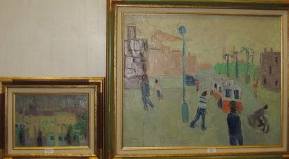 VERON Véronique, Née en 1927, Avenue des Etats Unis Lyon , 1961, huile sur toile,...