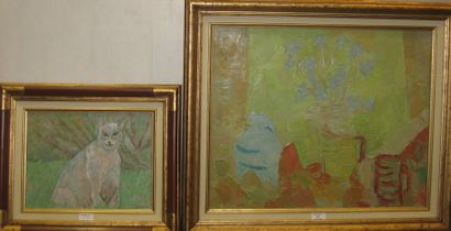 VERON Véronique, Née en 1927, Fleurs, huile sur toile, signée en bas à gauche, titrée...