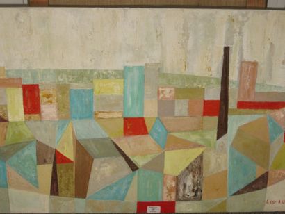 AKNIN Anne (née en 1922), Vincennes, huile sur toile, signée en bas à droite, titrée...