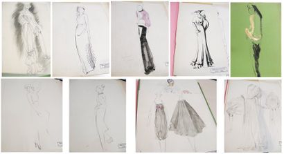 MARCELLE FIACRE 1914-2006 19 dessins de mode 