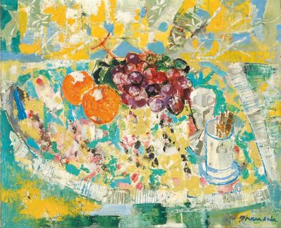 Emilio GRAU-SALA Nature morte aux fruits, 1960 Huile sur toile, signée en bas à droite,...