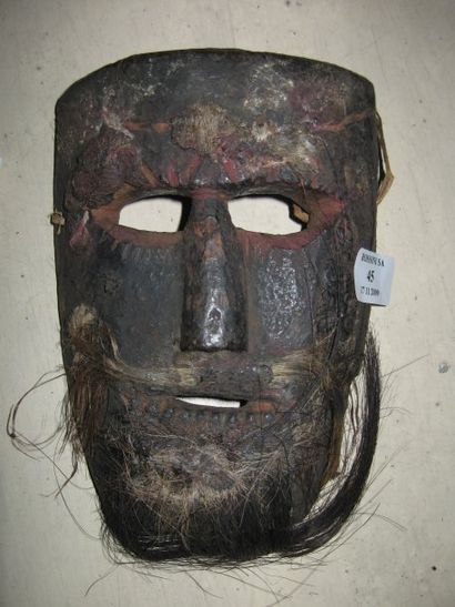 null Masque MAGAR (Népal) Masque du démon RAKSHASA Patine crouteuse ancienne, traces...