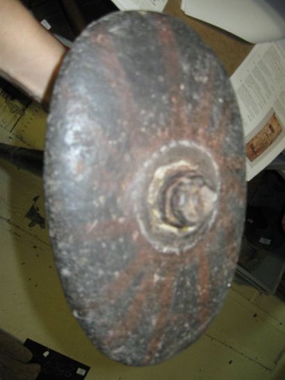 null Massue casse-tête, PAPOU (Nouvelle Guinée) Long manche à ancienne patine brune,...