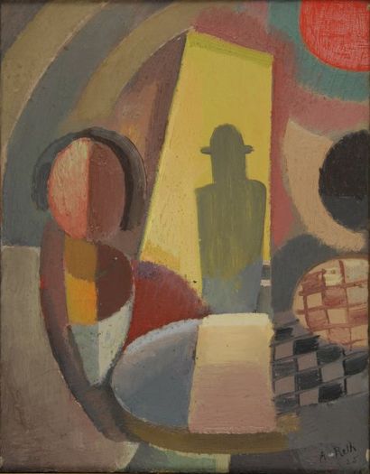 Alfred RETH Homme au chapeau, 1925 Huile sur toile, signée et datée en bas à droite....