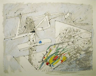 Roberto MATTA Concept spatial lithographie en couleurs E. A., signée en bas à droite....