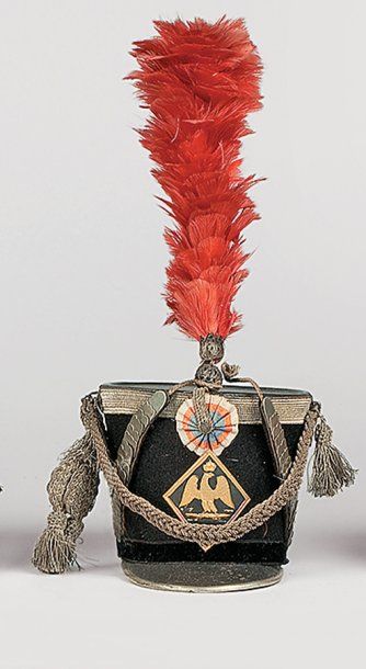 null Schako de capitaine de carabiniers d'infanterie légère. Modèle 1806.