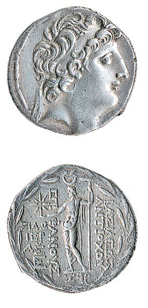 GRECE, Syrie, Antiochus VIII (125 - 96). Tétradrachme au buste diadémé du roi. R...