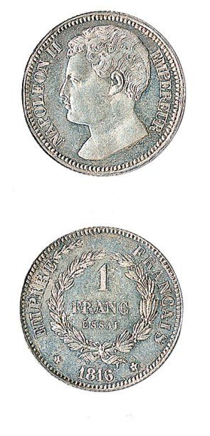 NAPOLEON II (1811-1832). Essai du franc argent 1816. G 448. Rare et superbe