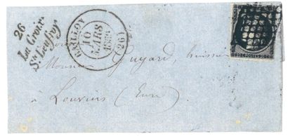 FRANCE classique timbres et lettres Petite lettre avec N° 3 cursive, 26 La Croix...