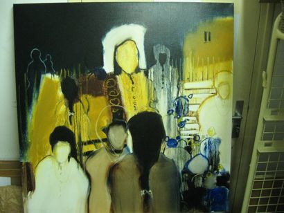 MAGNI Vincent, né en 1963 Le chef peinture sur toile signée en bas à droite, titrée...
