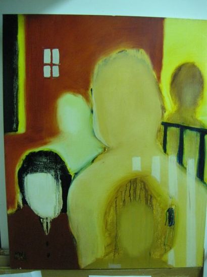 MAGNI Vincent, né en 1963 Silhouette peinture sur toile signée en bas à gauche, titrée...