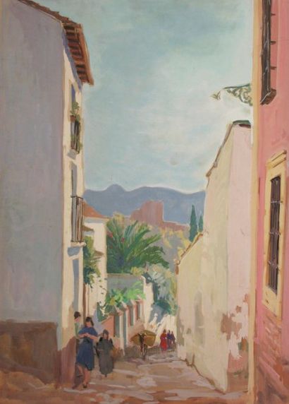 MÉNARDEAU Maurice, 1897-1977 Bord de mer en Méditerranée peinture sur isorel (petits...