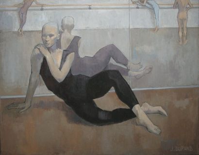 DURAND Jean, 1919-2000 Danseuse huile sur toile signée en bas à droite, contresignée...