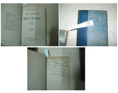 REVERDY (Pierre) Le livre de mon bord. Paris, Mercure de France, 1948. In-8 demi-maroquin....