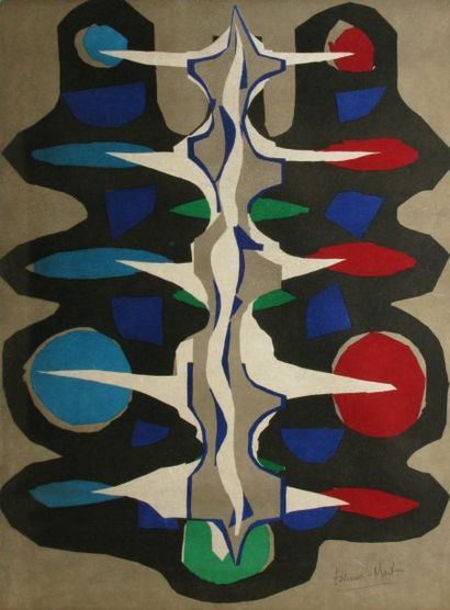ETIENNE-MARTIN, 1913-1995 Sans titre lithographie en couleurs sur Japon, n°V/XXXII...