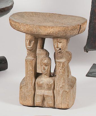 null Siège BAMANA (Mali) Très rare siège de notable de la région de Segou, sculpté...