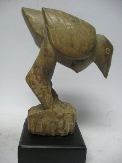 null Oiseau LOBI (Burkina Faso) Belle et ancienne sculpture en bois à patine brun...