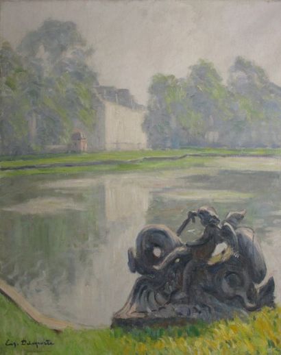 Maurice Eugène DELAPORTE Versailles, le bassin de Neptune Huile sur toile, signée...