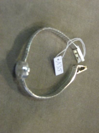 null Montre bracelet de dame Boitier rond Mouvement mécanique Bracelet ruban tressé...