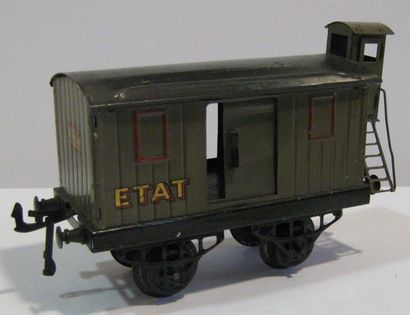 Série HORNBY Wagon frein « ETAT » avec portes coulissantes et vigie, l=16cm.