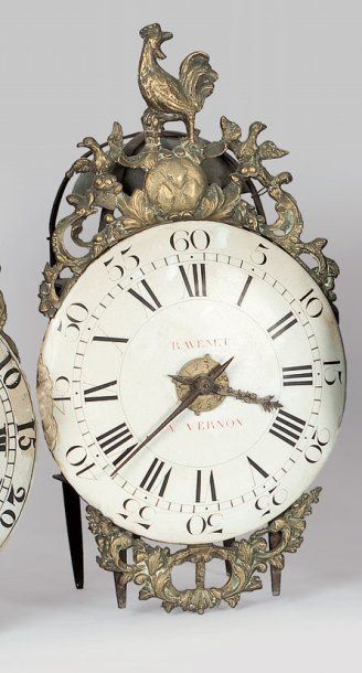 null Mouvement d'horloge Pont-Farcy journalier du XVIIIe siècle, échappement à ancre...