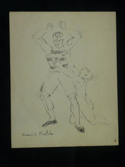 Francis PICABIA Gloire au sport, circa 1930 Lithographie (menus accidents, toutes...