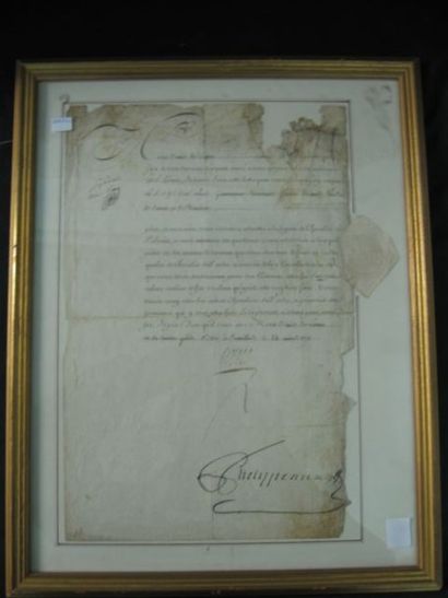 null Lettre manuscrite informant un récipiendaire de sa nomination au grade de Chevalier...