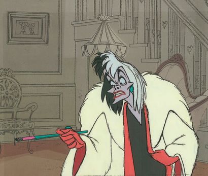 null Les 101 Dalmatiens (101 Dalmatians) Studio Walt Disney, 1961. Cellulo de Cruella...