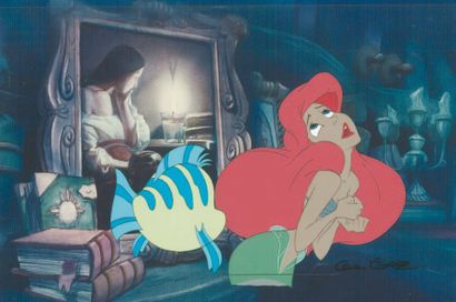 null La Petite sirène (The Little Mermaid) Studio Disney, 1989. Cellulo signé par...