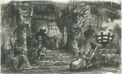 null Taram et le chaudron magique (The Black Cauldron) Studio Disney, 1985. Etude...