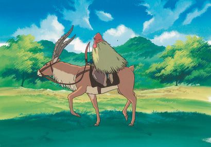 null PRINCESSE MONONOKE Studios Ghibli, 1997. Réalisateur Hayao Miyazaki. Cellulo...