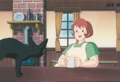 null KIKI LA PETITE SORCIERE Studios Ghibli, 1989. Réalisateur Hayao Miyazaki. Cellulo...