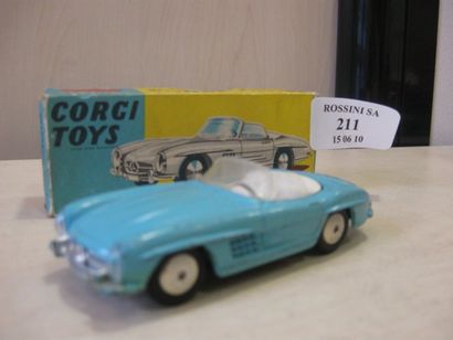 null CORGI TOYS MERCEDES BENZ 300 SL " Open Roadster " réf 303, bleu ciel (Bb)