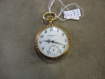 VACHERON CONSTANTIN. Fin XIXe siècle Belle montre de col en or jaune 18K (750 / 1000e),...
